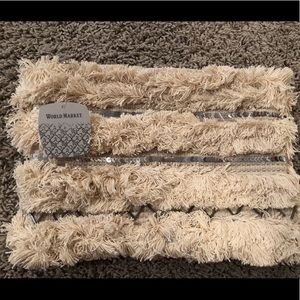 Moroccan cream fringe bag
